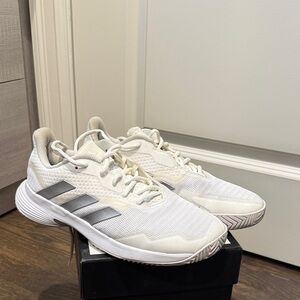Adidas White and Gray Tennis 🎾 Shoes